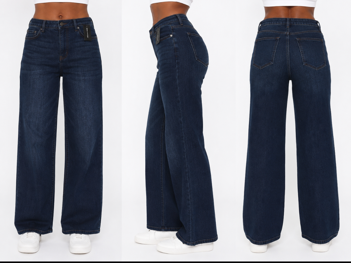 VIVID VIZIONS™ Wide-Leg Denim Jeans
